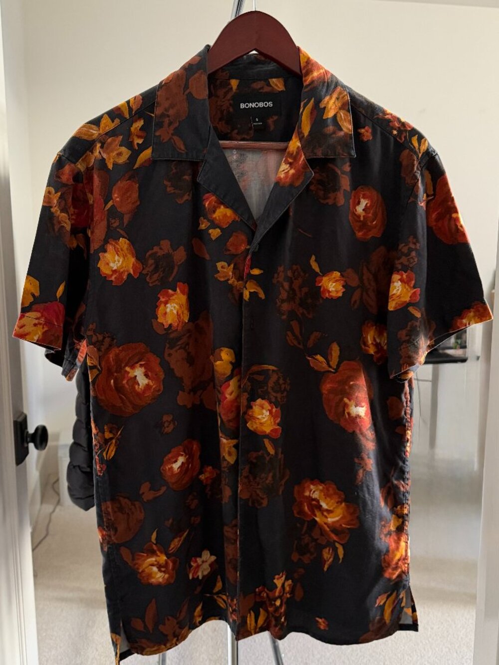 Bonobos Relaxed Fit Camp Collar Shirt in Midnight Floral